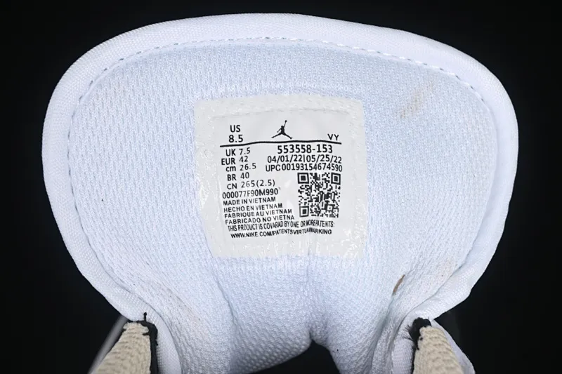 All categories Air Jordan Jordan series basketball shoes Air Jordan 1 Low Air Jordan 1 Low AJ1 Joe 1 cream white low-top cultural casual sneakers 553558-153